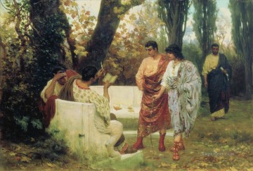 友人に詩を朗読するカトゥルス ステファン・バカロヴィッチ 古代ローマ Oil Paintings